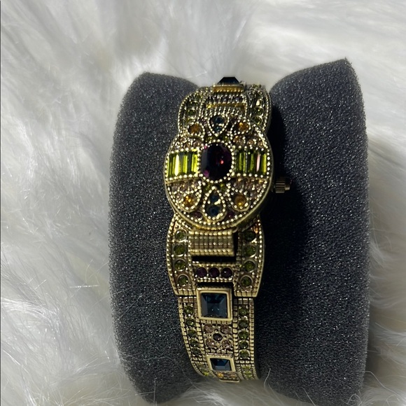 Gold and Gemstone Embellished Heidi Daus Watch. WA435
